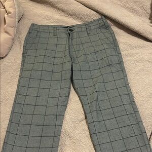 Hollister Men's Gray Plaid Dress Pants
